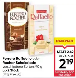 Maximarkt Ferrero Raffaello oder Rocher Schokolade Angebot