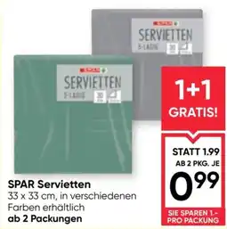 Maximarkt SPAR Servietten Angebot
