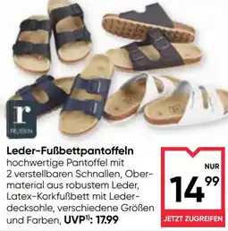 Maximarkt Rubin Leder-Fußbettpantoffeln Angebot