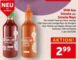 Interspar Spar Asia Sriracha oder Sriracha Mayo Angebot