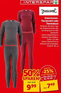 Interspar Pascarel Erwachsenen-Thermoshirt oder Thermohose Angebot