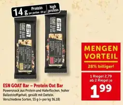 Interspar ESN GOAT Bar – Protein Oat Bar Angebot