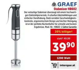 Interspar Graef Stabmixer HB602 Angebot
