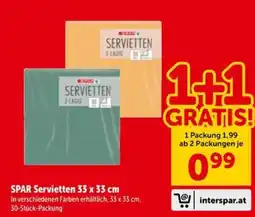 Interspar SPAR Servietten Angebot