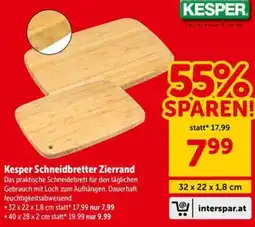 Interspar Kesper Schneidbretter Ziertrand Angebot