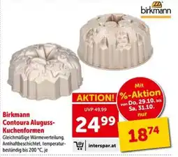 Interspar Birkmann Contoura Aluguss-Kuchenformen Angebot