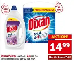 Interspar Dixan Pulver oder Gel Angebot