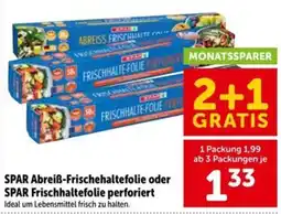 Interspar SPAR Abreiß-Frischhaltefolie oder SPAR Frischhaltefolie perforiert Angebot