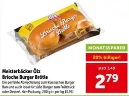 Interspar Meisterbäcker Ölz Brioche Burger Brötte Angebot