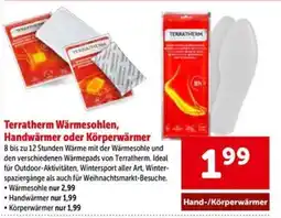 Interspar Terratherm Wärmesohlen, Handwärmer oder Körperwärmer Angebot