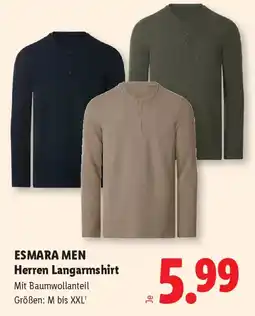 Lidl ESMARA MEN Herren Langarmshirt Angebot