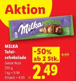 Lidl Milka Tafelschokolade Ganze Nuss Angebot