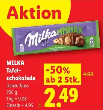 Milka Tafelschokolade Ganze Nuss