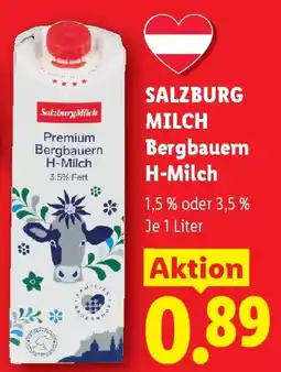 Lidl Salzburg Milch Premium Bergbauern H-Milch Angebot