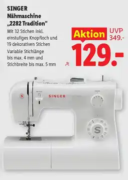 Lidl Singer Nähmaschine 2282 Tradition Angebot