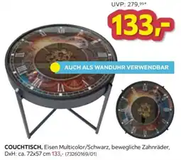 Möbelix Couchtisch, Eisen Multicolor/Schwarz, bewegliche Zahnräder Angebot