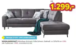 Möbelix WOHNLANDSCHAFT, Mikrofaser Anthrazit Angebot