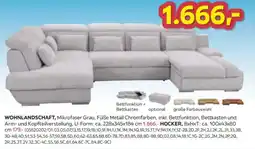 Möbelix WOHNLANDSCHAFT, Mikrofaser Grau Angebot