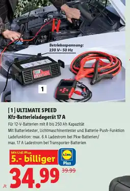 Lidl ULTIMATE SPEED Kfz-Batterieladegerät 17 A Angebot