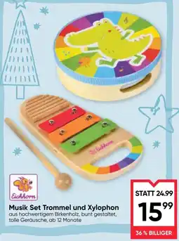 Maximarkt Musik Set Trommel und Xylophon Eichhorn Angebot