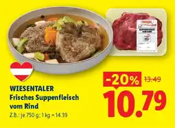 Lidl Wiesentaler Frisches Suppenfleisch vom Rind Angebot