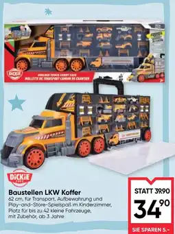 Maximarkt Dickie Baustellen LKW Koffer Angebot