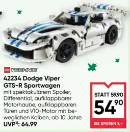 Maximarkt LEGO TECHNIC 42234 Dodge Viper GTS-R Sportwagen Angebot