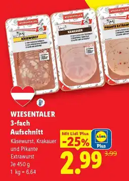 Lidl Wiesentaler 3-fach Aufschnitt Angebot