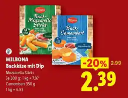 Lidl Milbona Backkäse mit Dip Angebot