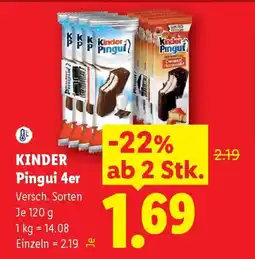 Lidl Kinder Pingui 4er Angebot