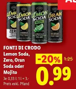 Lidl Fonti di Crodo Lemon Soda Angebot