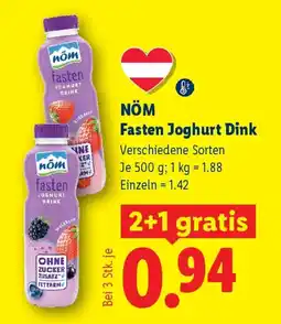 Lidl NÖM Fasten Joghurt Drink Angebot