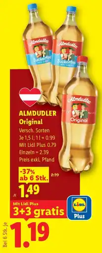 Lidl Almdudler Original Angebot