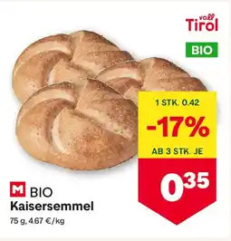 MPreis M BIO Kaisersemmel Angebot