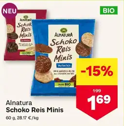 MPreis Alnatura Schoko Reis Minis Angebot