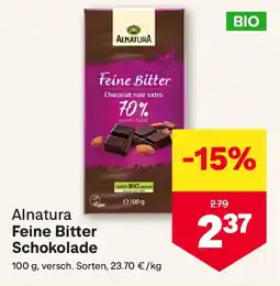 MPreis Alnatura Feine Bitter Schokolade Angebot