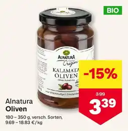 MPreis Alnatura Oliven Angebot