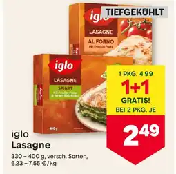 MPreis iglo Lasagne Angebot