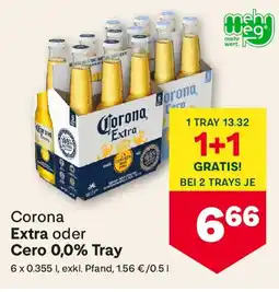 MPreis Corona Extra oder Cero 0,0% Tray Angebot