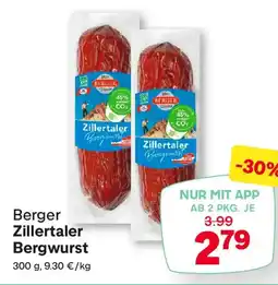MPreis Berger Zillertaler Bergwurst Angebot
