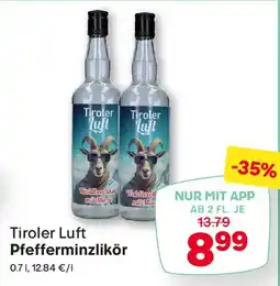 MPreis Tiroler Luft Pfefferminzlikör Angebot