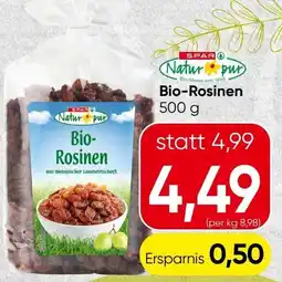 Spar Natur pur Bio-Rosinen Angebot