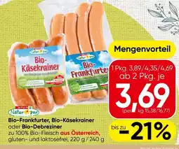 Spar Bio-Frankfurter, Bio-Käsekrainer oder Bio-Debreziner Angebot