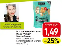 Spar NUSSYY Bio Protein Snack Dinkel-Vollkorn-Sesam-Quinoa Angebot