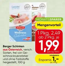Spar Berger Schinken Angebot