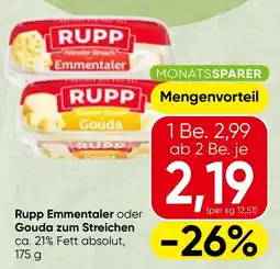 Spar Rupp Emmentaler oder Gouda zum Streichen Angebot