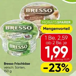 Spar Bresso Frischkäse Angebot