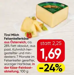 Spar Tirol Milch Felsenkellerkäse Angebot