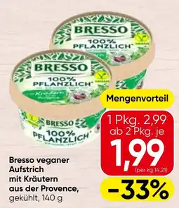 Spar Bresso veganer Aufstrich mit Kräutern Angebot