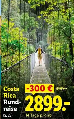 Lidl Reisen Costa Rica Rundreise Angebot